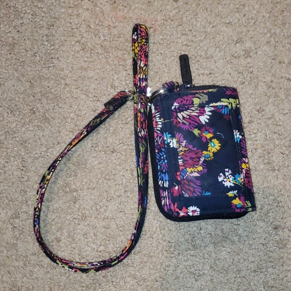 Vera Bradley zip ID w/ lanyard